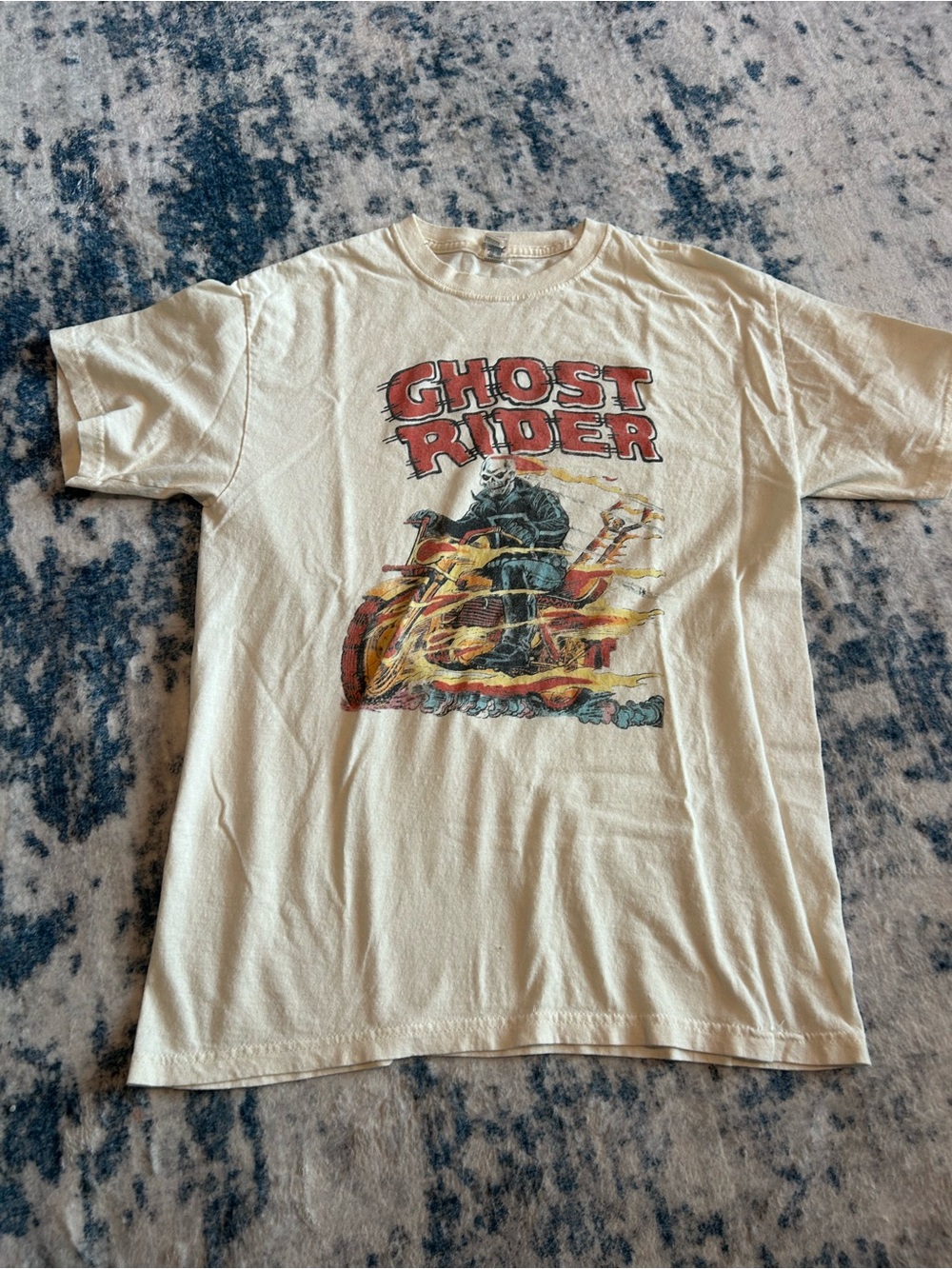 Ghost Rider Graphic Short Sleeve Tee - Cream • M •